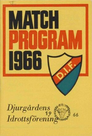 Matchprogram Fotboll 1966